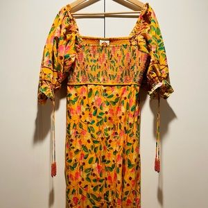 FARM Rio Cashew Print Maxi Dress Size L NWT